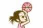 Basketballer Girl + Basketball
